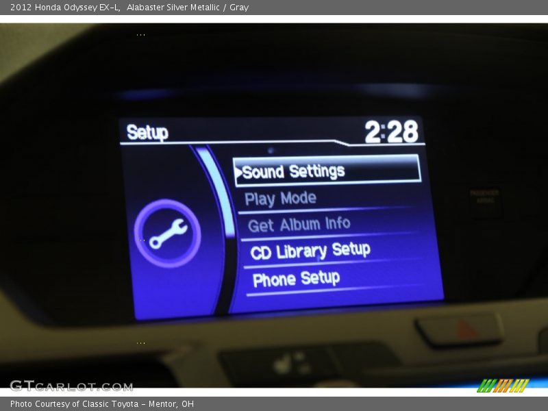 Alabaster Silver Metallic / Gray 2012 Honda Odyssey EX-L