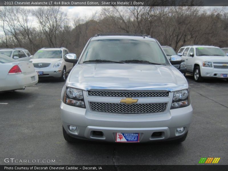 Silver Ice Metallic / Ebony 2013 Chevrolet Avalanche LT 4x4 Black Diamond Edition