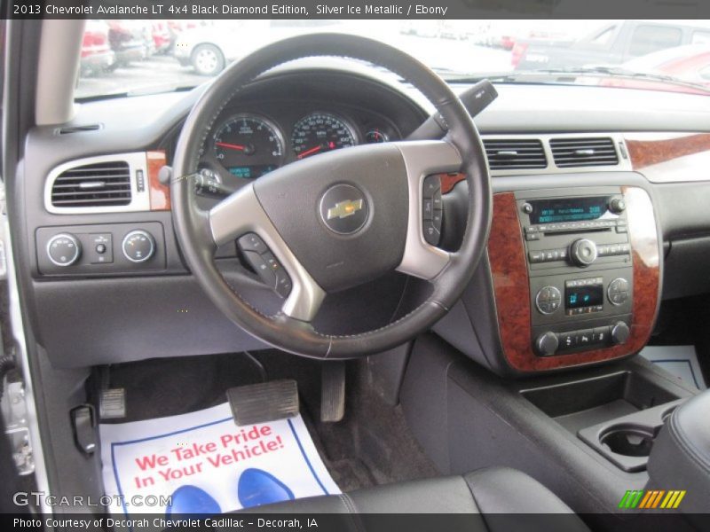 Silver Ice Metallic / Ebony 2013 Chevrolet Avalanche LT 4x4 Black Diamond Edition