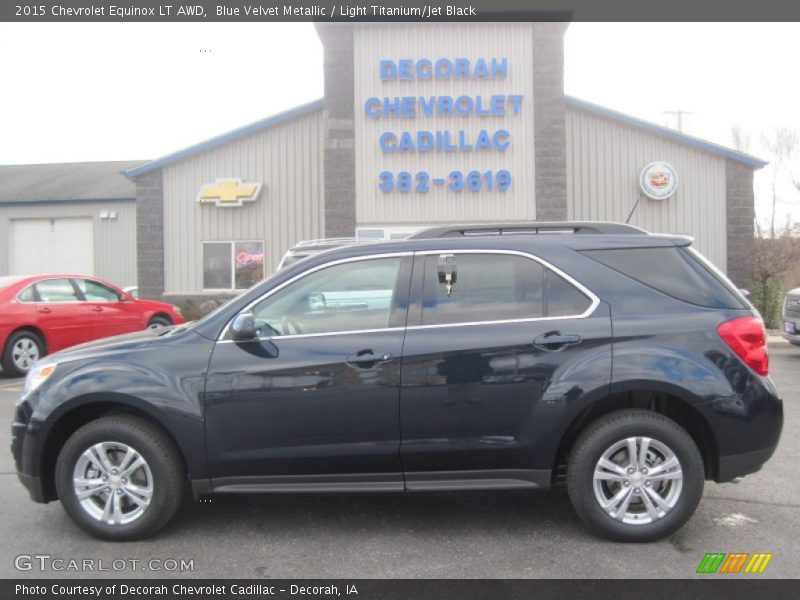 Blue Velvet Metallic / Light Titanium/Jet Black 2015 Chevrolet Equinox LT AWD