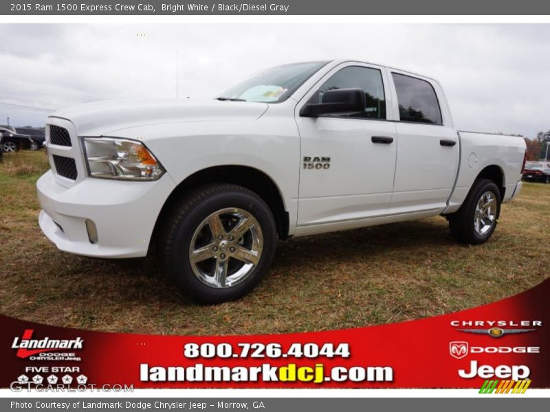 Bright White / Black/Diesel Gray 2015 Ram 1500 Express Crew Cab