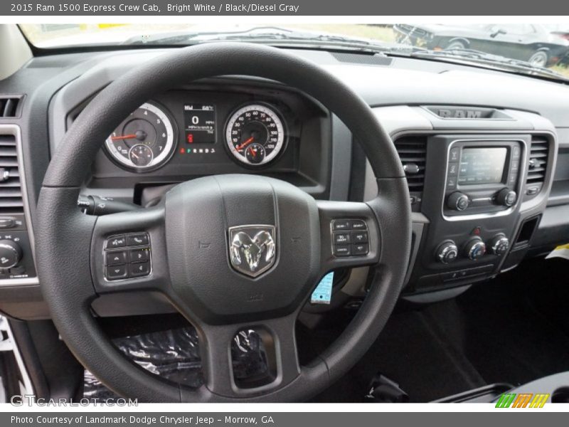 Bright White / Black/Diesel Gray 2015 Ram 1500 Express Crew Cab