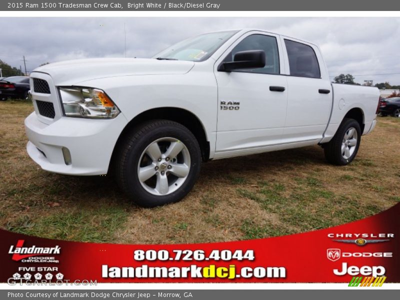 Bright White / Black/Diesel Gray 2015 Ram 1500 Tradesman Crew Cab