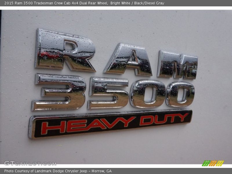 Bright White / Black/Diesel Gray 2015 Ram 3500 Tradesman Crew Cab 4x4 Dual Rear Wheel