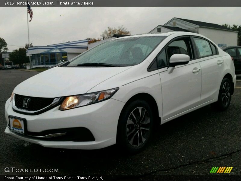 Taffeta White / Beige 2015 Honda Civic EX Sedan