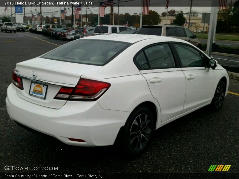 Taffeta White / Beige 2015 Honda Civic EX Sedan
