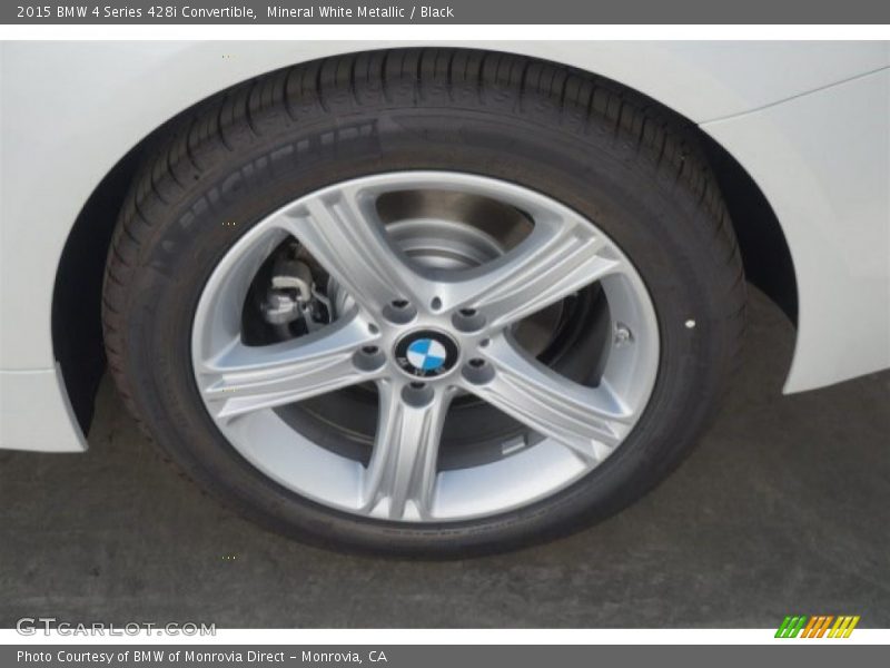 Mineral White Metallic / Black 2015 BMW 4 Series 428i Convertible