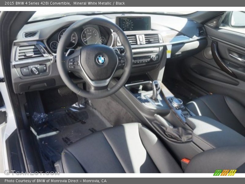 Mineral White Metallic / Black 2015 BMW 4 Series 428i Convertible