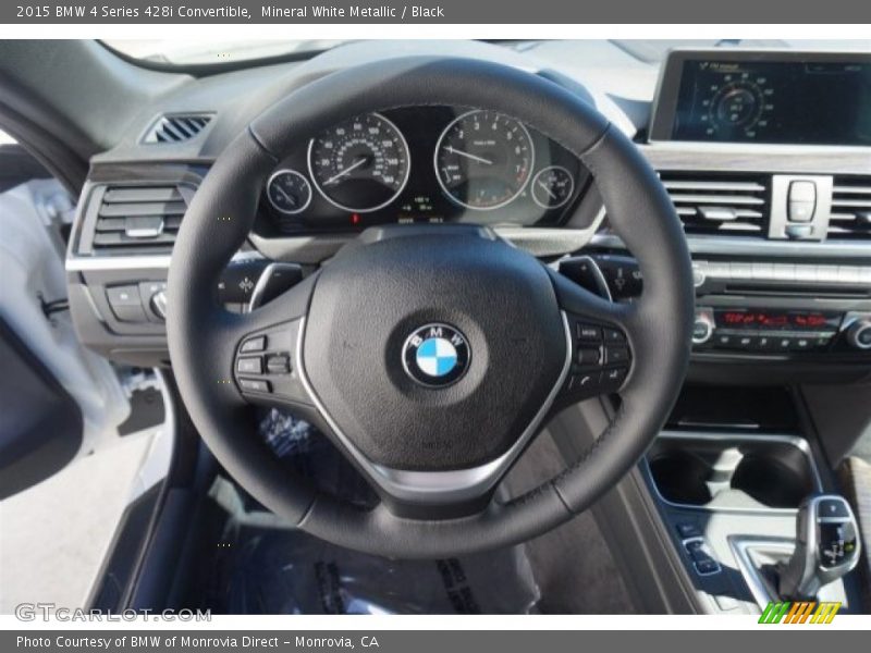 Mineral White Metallic / Black 2015 BMW 4 Series 428i Convertible