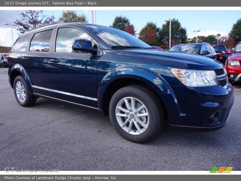 Fathom Blue Pearl / Black 2015 Dodge Journey SXT