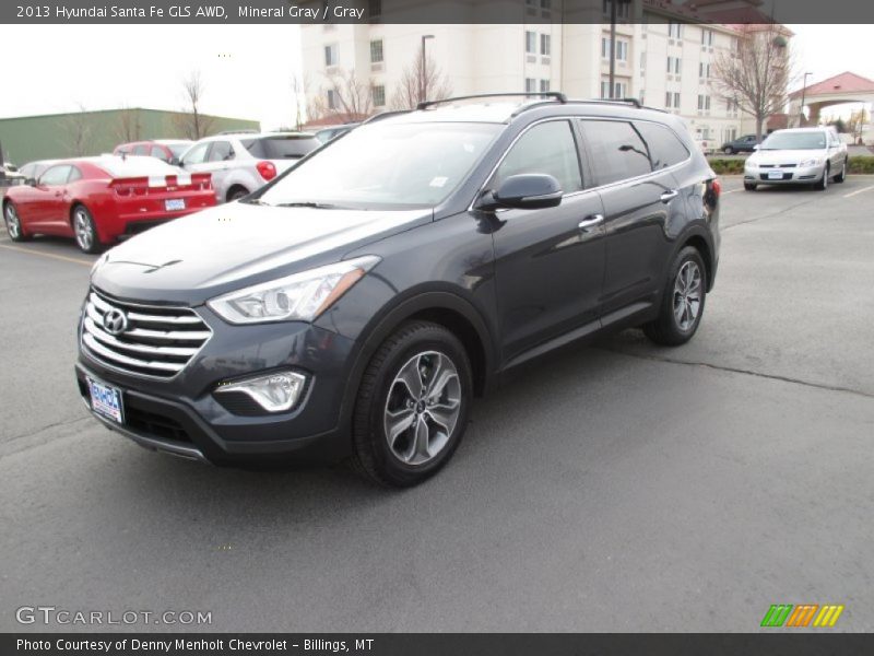 Mineral Gray / Gray 2013 Hyundai Santa Fe GLS AWD