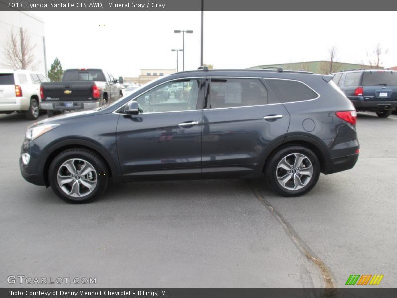 Mineral Gray / Gray 2013 Hyundai Santa Fe GLS AWD