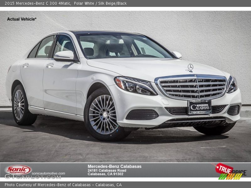 Polar White / Silk Beige/Black 2015 Mercedes-Benz C 300 4Matic