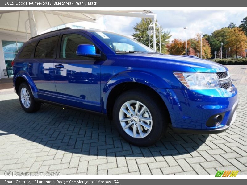 Blue Streak Pearl / Black 2015 Dodge Journey SXT