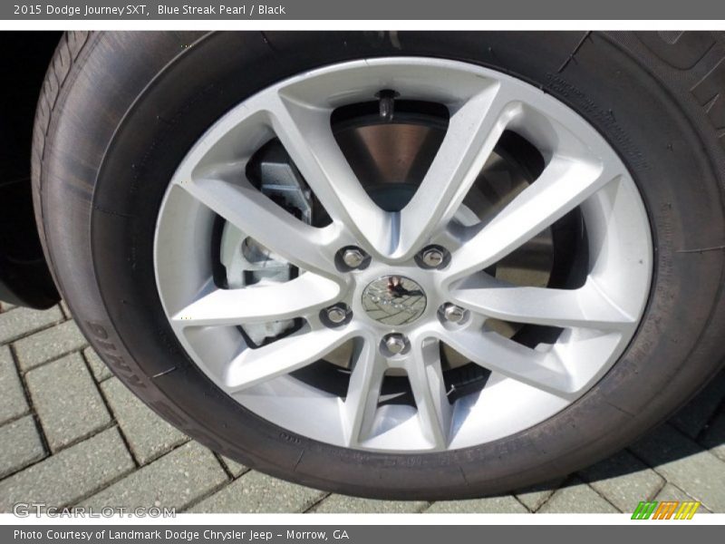 Blue Streak Pearl / Black 2015 Dodge Journey SXT