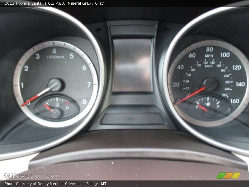 Mineral Gray / Gray 2013 Hyundai Santa Fe GLS AWD