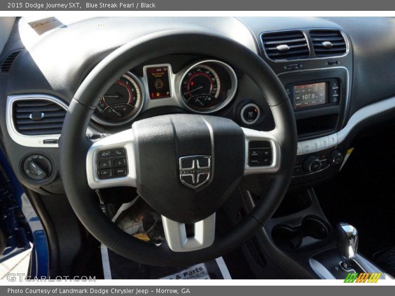 Blue Streak Pearl / Black 2015 Dodge Journey SXT