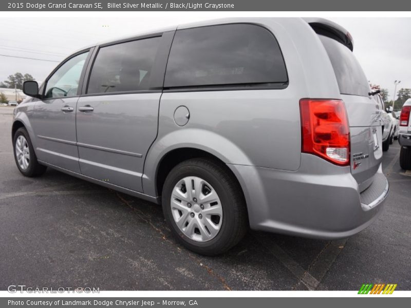 Billet Silver Metallic / Black/Light Graystone 2015 Dodge Grand Caravan SE