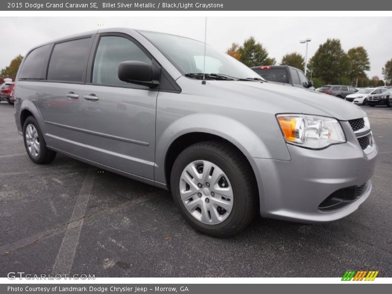 Billet Silver Metallic / Black/Light Graystone 2015 Dodge Grand Caravan SE