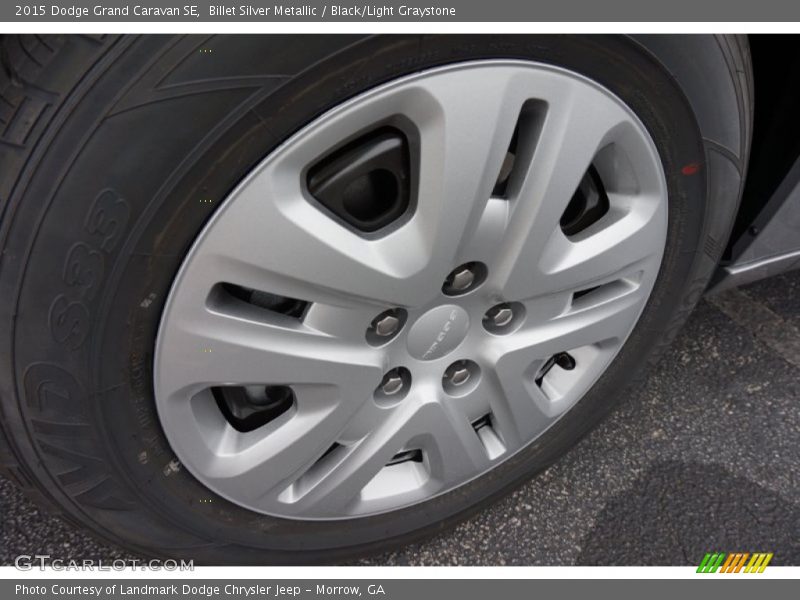 Billet Silver Metallic / Black/Light Graystone 2015 Dodge Grand Caravan SE