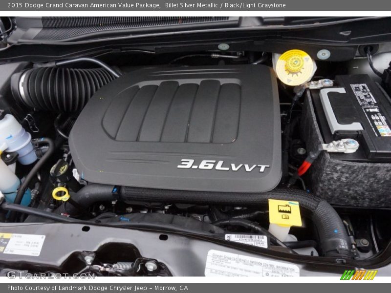 Billet Silver Metallic / Black/Light Graystone 2015 Dodge Grand Caravan American Value Package