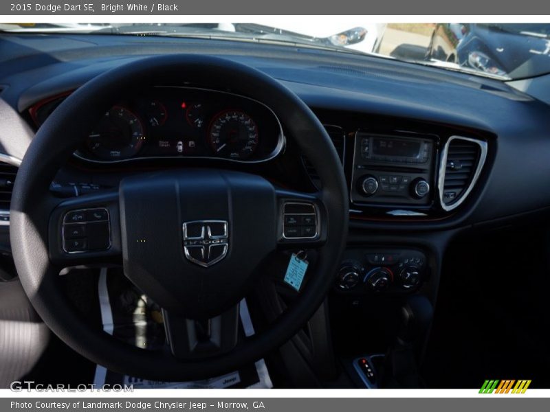 Bright White / Black 2015 Dodge Dart SE