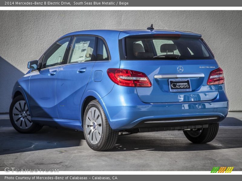 South Seas Blue Metallic / Beige 2014 Mercedes-Benz B Electric Drive