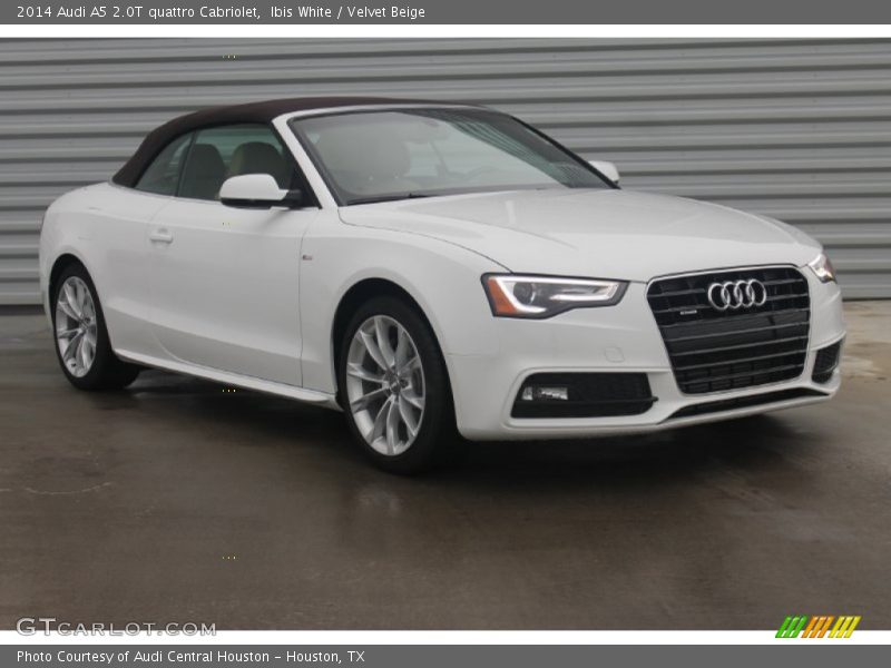 Ibis White / Velvet Beige 2014 Audi A5 2.0T quattro Cabriolet