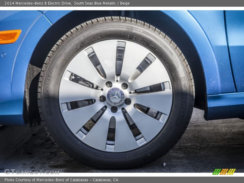 South Seas Blue Metallic / Beige 2014 Mercedes-Benz B Electric Drive