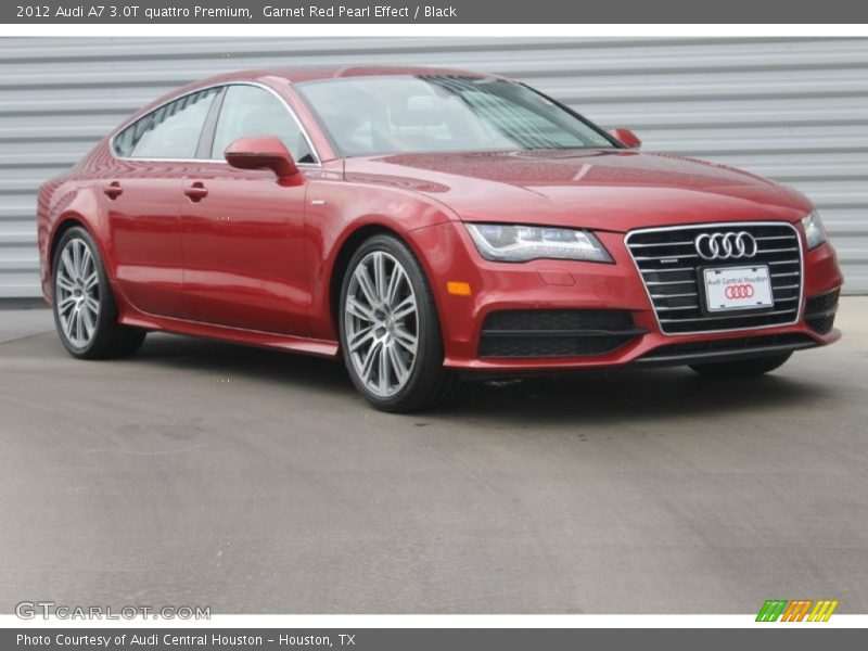 Garnet Red Pearl Effect / Black 2012 Audi A7 3.0T quattro Premium