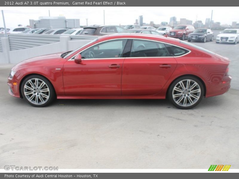 Garnet Red Pearl Effect / Black 2012 Audi A7 3.0T quattro Premium