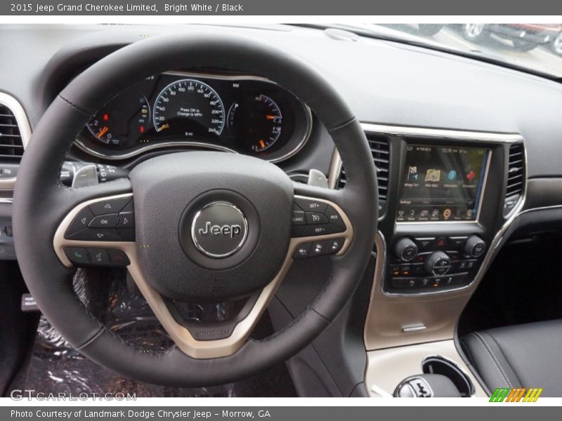 Bright White / Black 2015 Jeep Grand Cherokee Limited