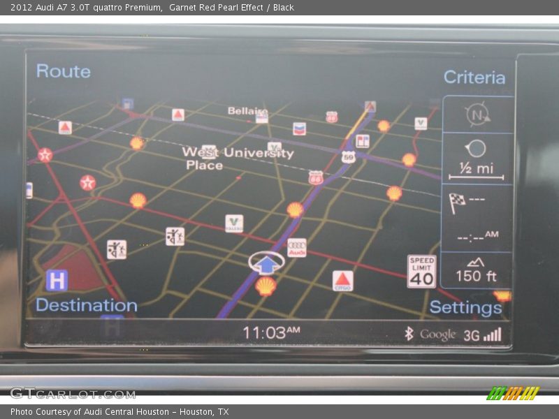 Garnet Red Pearl Effect / Black 2012 Audi A7 3.0T quattro Premium
