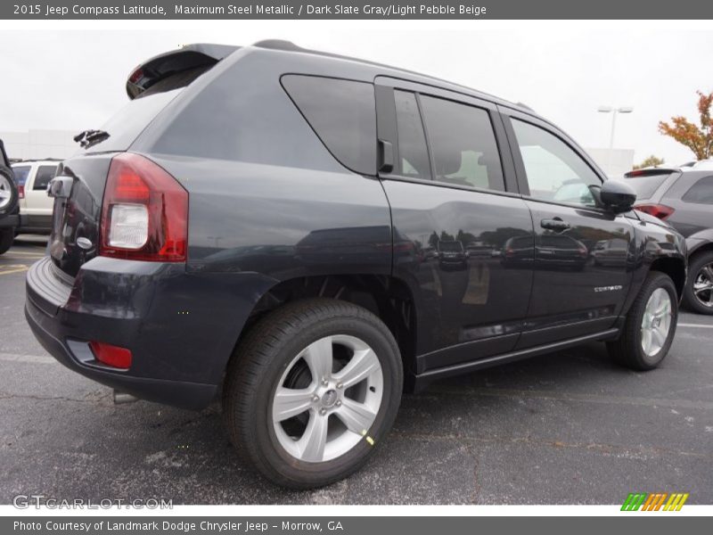 Maximum Steel Metallic / Dark Slate Gray/Light Pebble Beige 2015 Jeep Compass Latitude