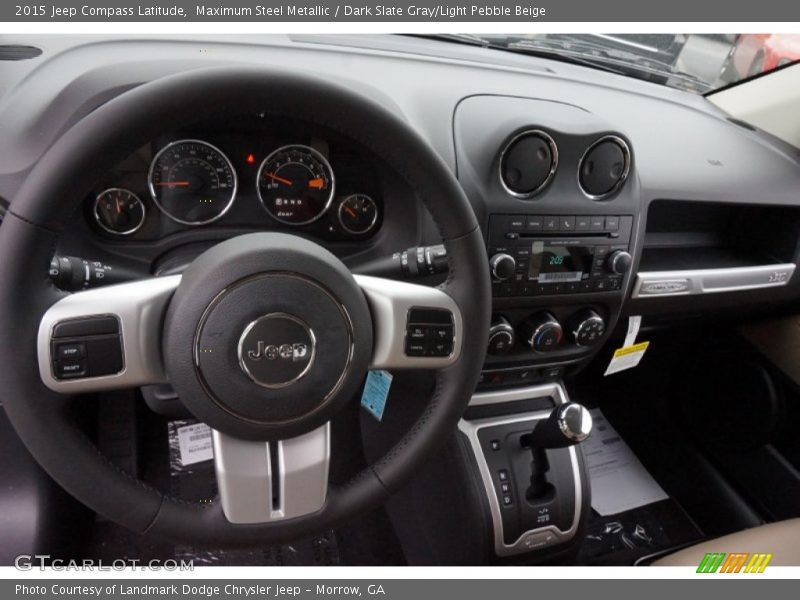 Maximum Steel Metallic / Dark Slate Gray/Light Pebble Beige 2015 Jeep Compass Latitude