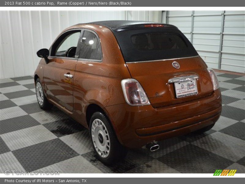 Rame (Copper) / Nero/Nero (Black/Black) 2013 Fiat 500 c cabrio Pop