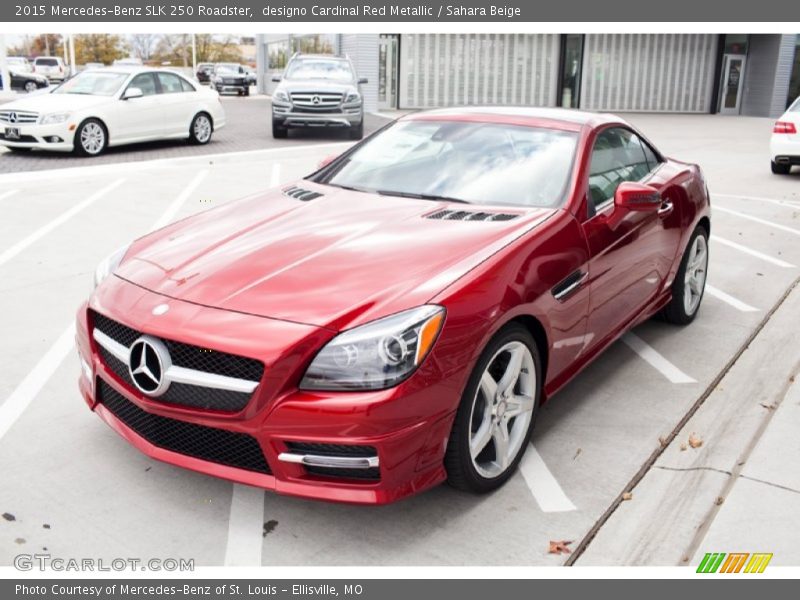 designo Cardinal Red Metallic / Sahara Beige 2015 Mercedes-Benz SLK 250 Roadster