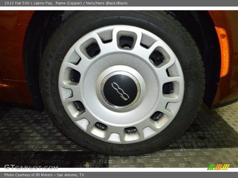 Rame (Copper) / Nero/Nero (Black/Black) 2013 Fiat 500 c cabrio Pop