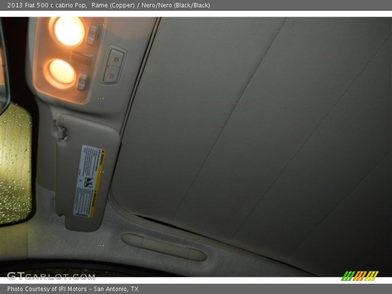 Rame (Copper) / Nero/Nero (Black/Black) 2013 Fiat 500 c cabrio Pop