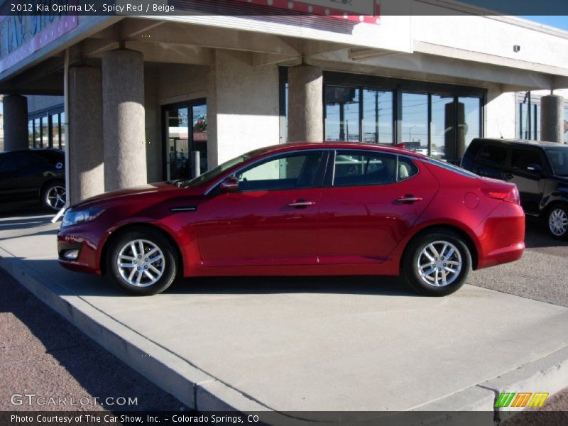 Spicy Red / Beige 2012 Kia Optima LX