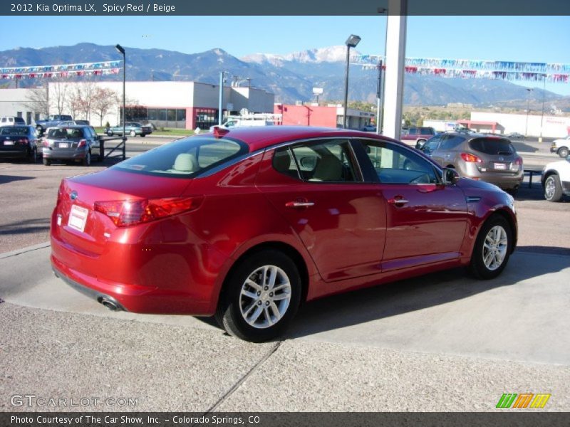 Spicy Red / Beige 2012 Kia Optima LX