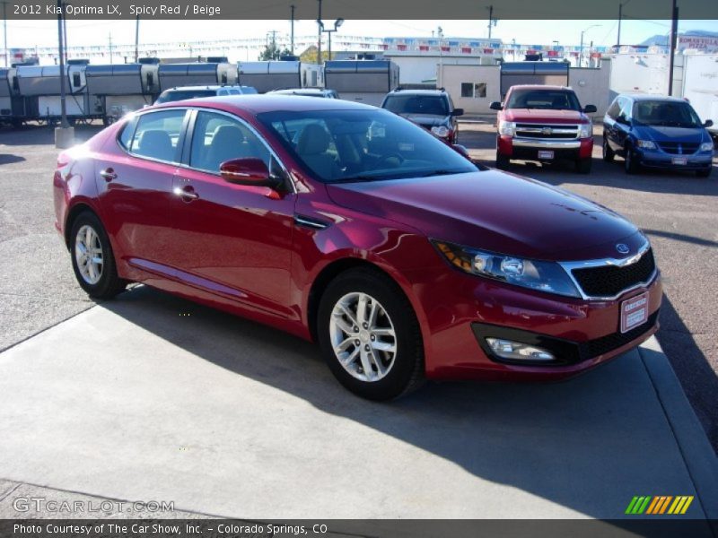 Spicy Red / Beige 2012 Kia Optima LX