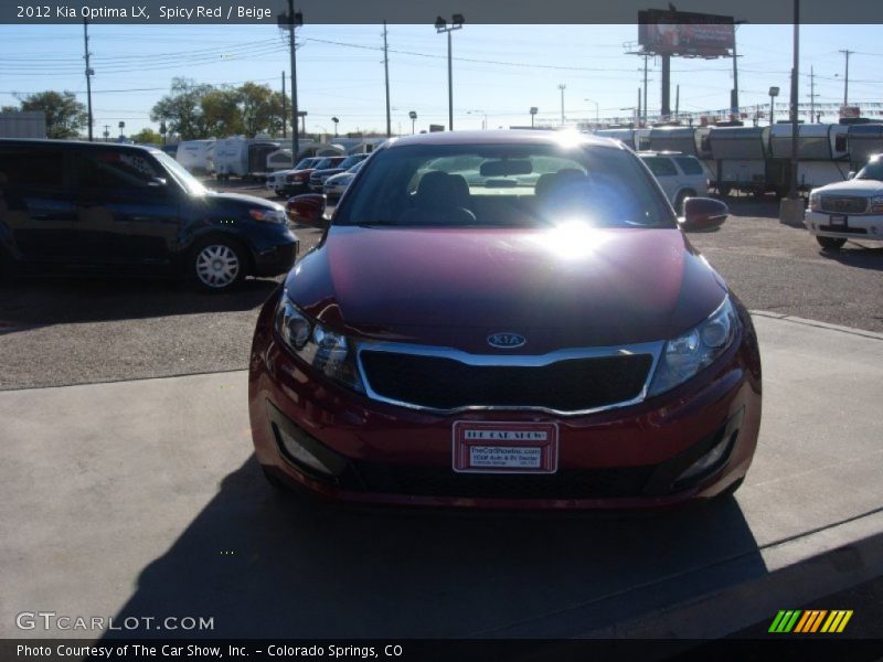 Spicy Red / Beige 2012 Kia Optima LX