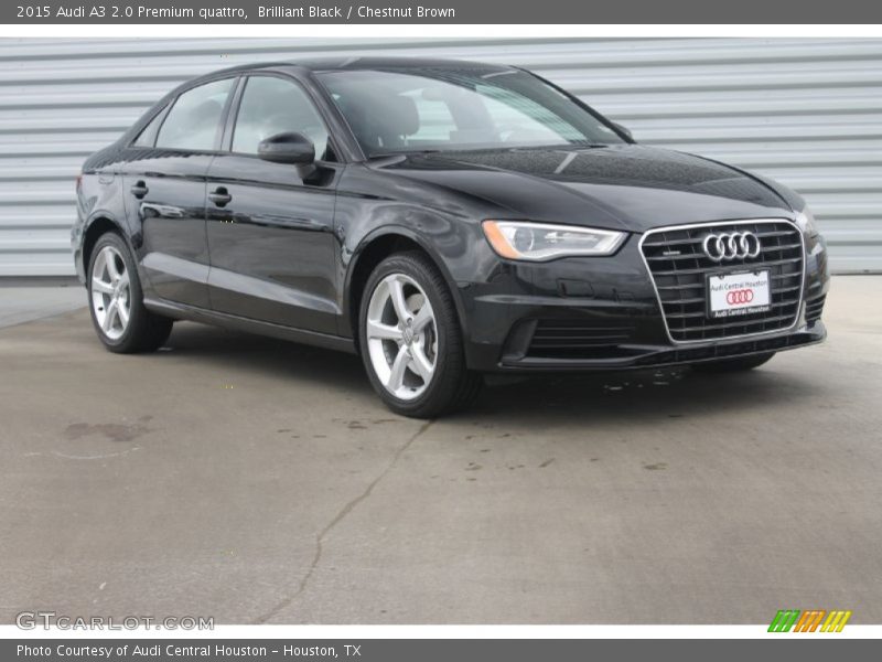 Brilliant Black / Chestnut Brown 2015 Audi A3 2.0 Premium quattro