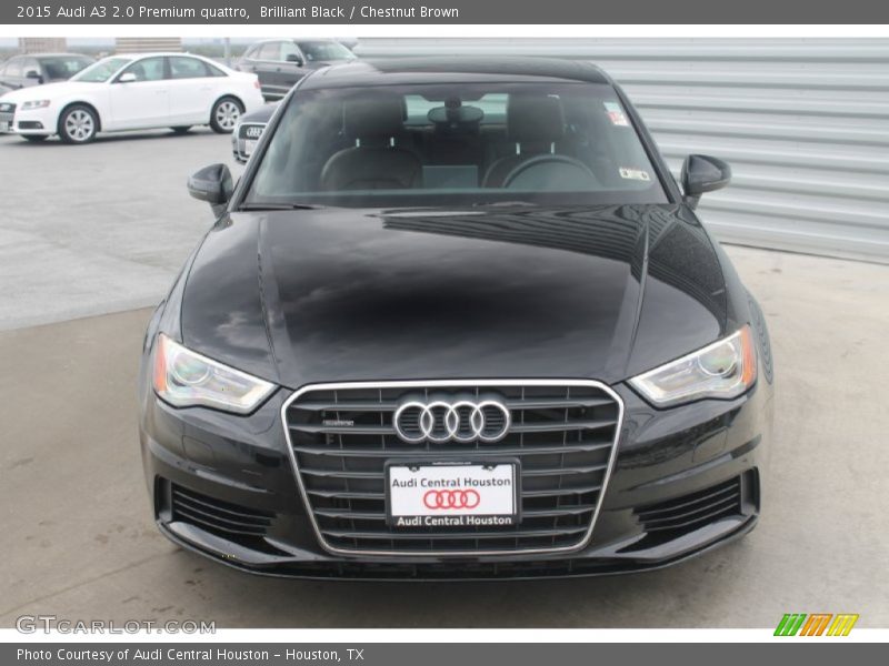 Brilliant Black / Chestnut Brown 2015 Audi A3 2.0 Premium quattro