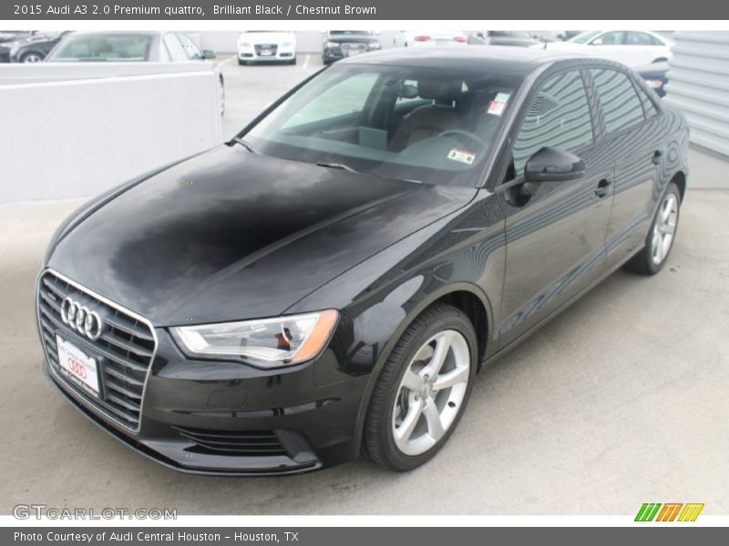 Brilliant Black / Chestnut Brown 2015 Audi A3 2.0 Premium quattro