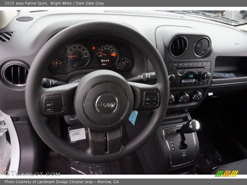 Bright White / Dark Slate Gray 2015 Jeep Patriot Sport