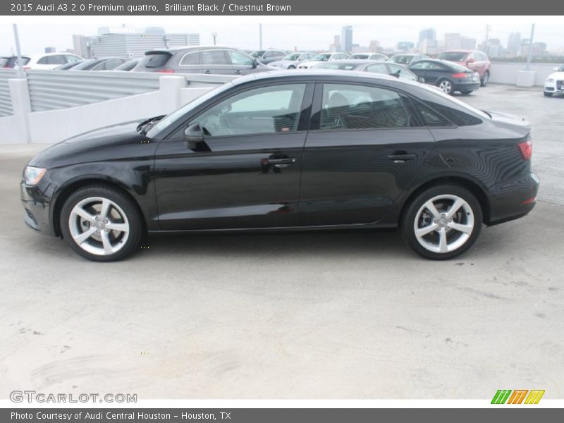 Brilliant Black / Chestnut Brown 2015 Audi A3 2.0 Premium quattro