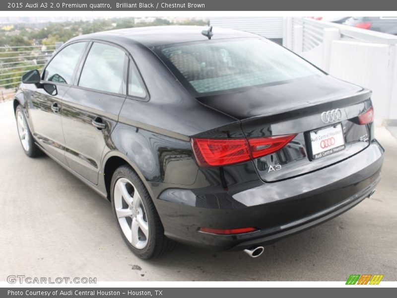 Brilliant Black / Chestnut Brown 2015 Audi A3 2.0 Premium quattro