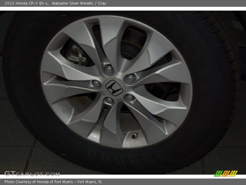 Alabaster Silver Metallic / Gray 2013 Honda CR-V EX-L